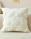 White Chenille Bunny Cushion Cover