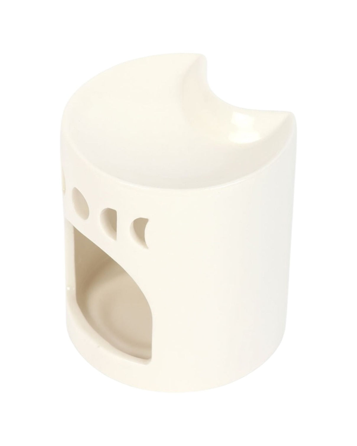 White Crescent Moon Oil Burner