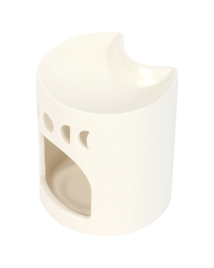 White Crescent Moon Oil Burner
