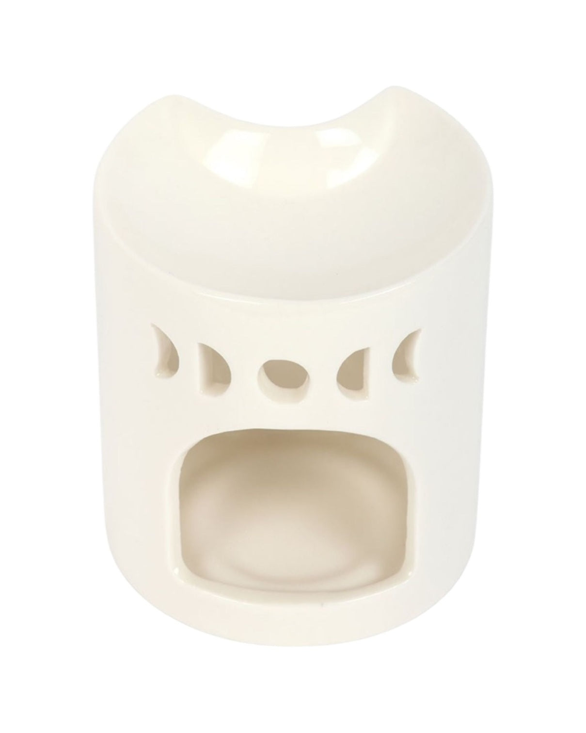 White Crescent Moon Oil Burner