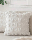 White Fluffy Bunny and Heart Cushion Cover