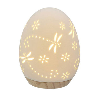 Decorative lamp with floral patterns on a white background