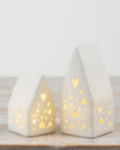 White LED Light Up Heart House