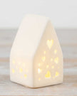 White LED Light Up Heart House