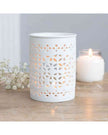 White Matte Cut Out Oil Burner and Wax Warmer