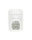 White Matte Cut Out Oil Burner and Wax Warmer
