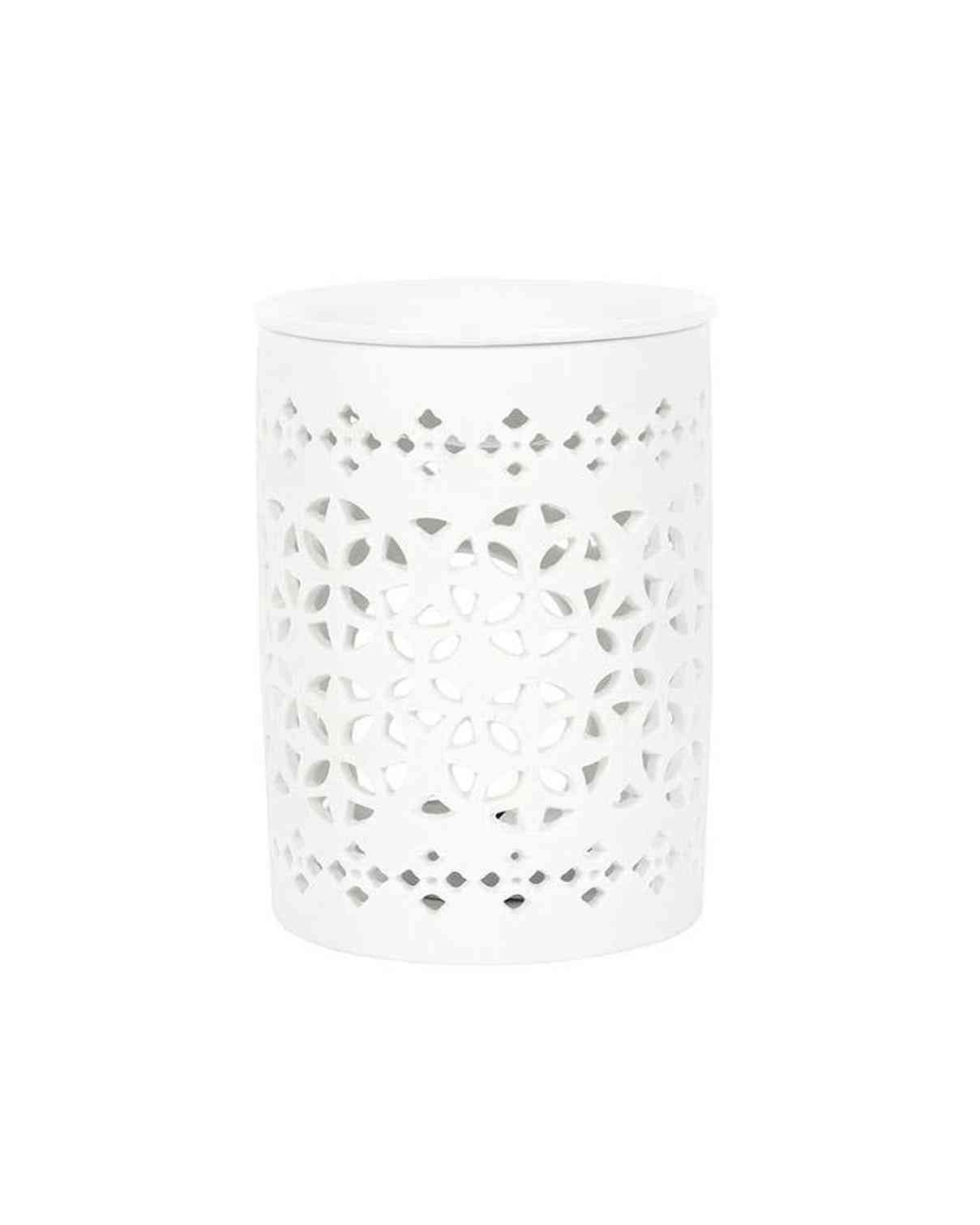 White Matte Cut Out Oil Burner and Wax Warmer