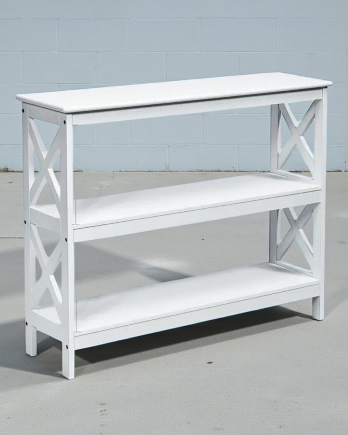 White Medium Wood Console Table - PRE ORDER UP TO 14 DAYS DELIVERY