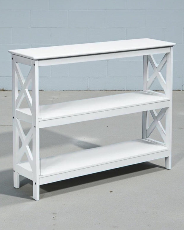 White Medium Wood Console Table - PRE ORDER UP TO 14 DAYS DELIVERY