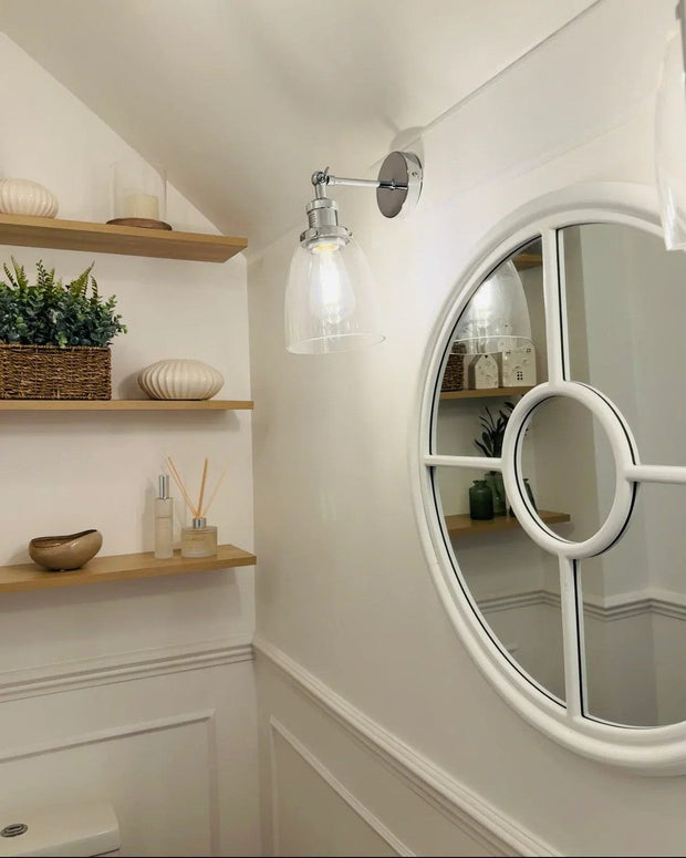 Soft White Natural Round Porthole Style Mirror - Lulu Loves Home Lulu Loves Home 