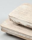White Wood Chunky Risers - Set of Two – PRE ORDER THREE WEEK DELIVERY