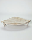 White Wooden Rustic Display Corner Bench