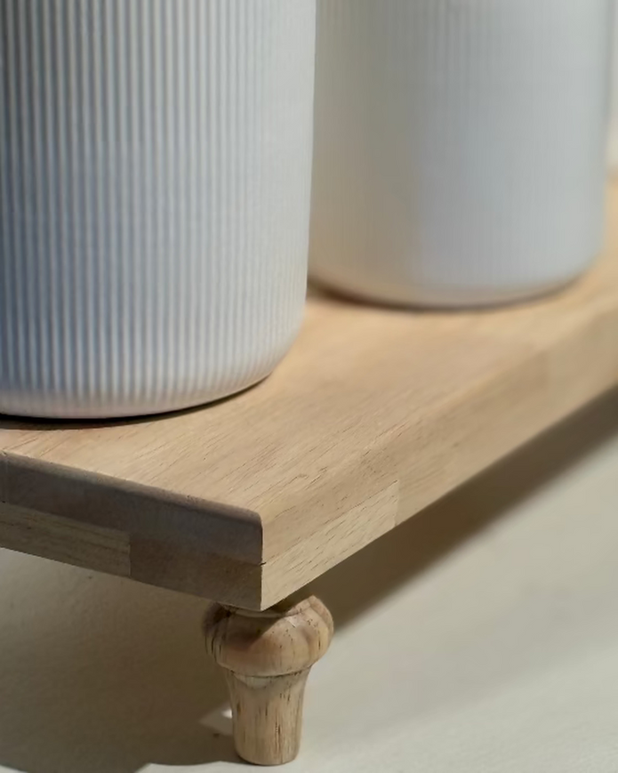 Dark Brown Wooden Riser Board - Lulu Loves Home Lulu Loves Home 