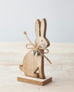 Wooden Bunny Rabbit With Bells