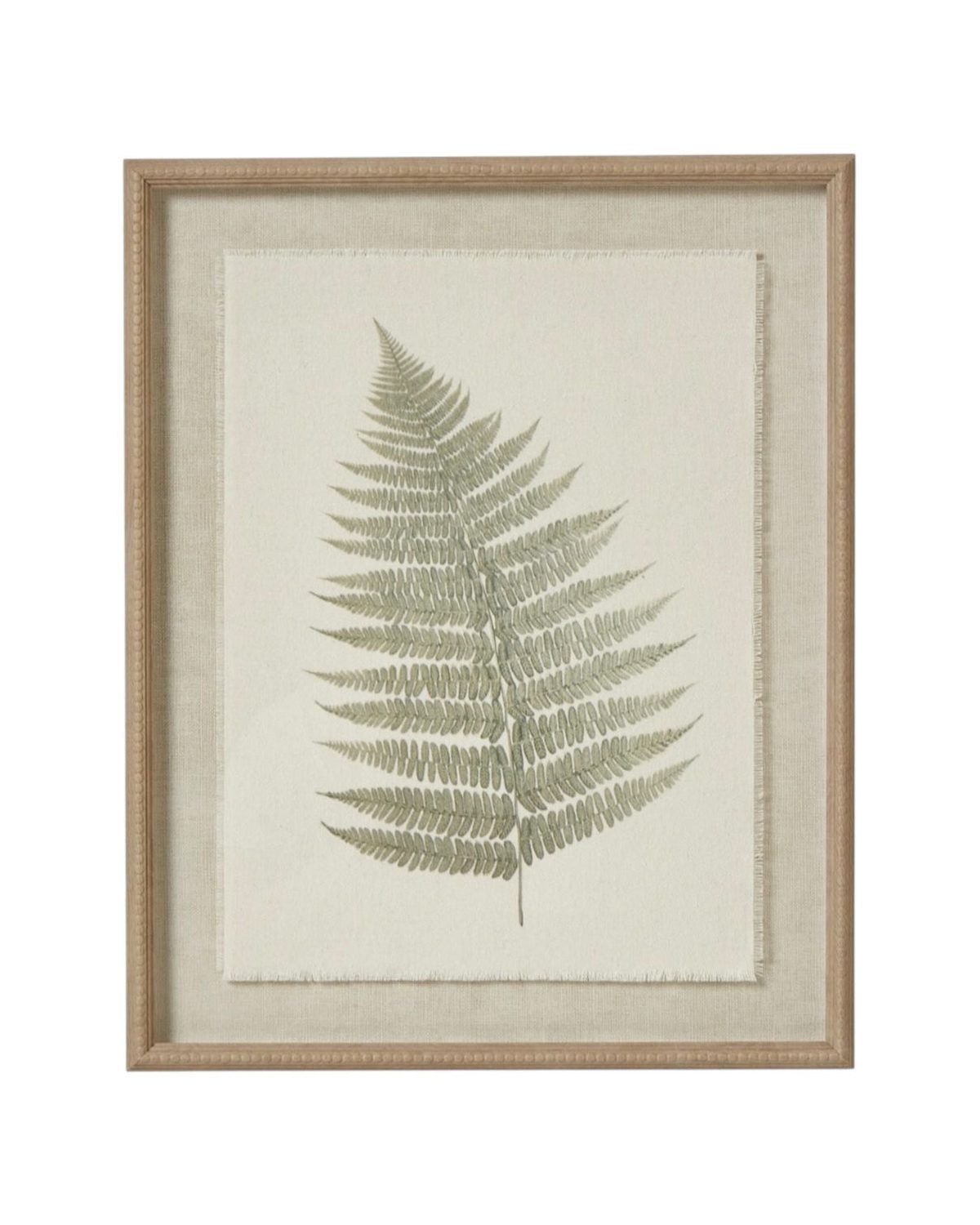 Wooden Framed Vintage Wall Art Print - Green Ferns