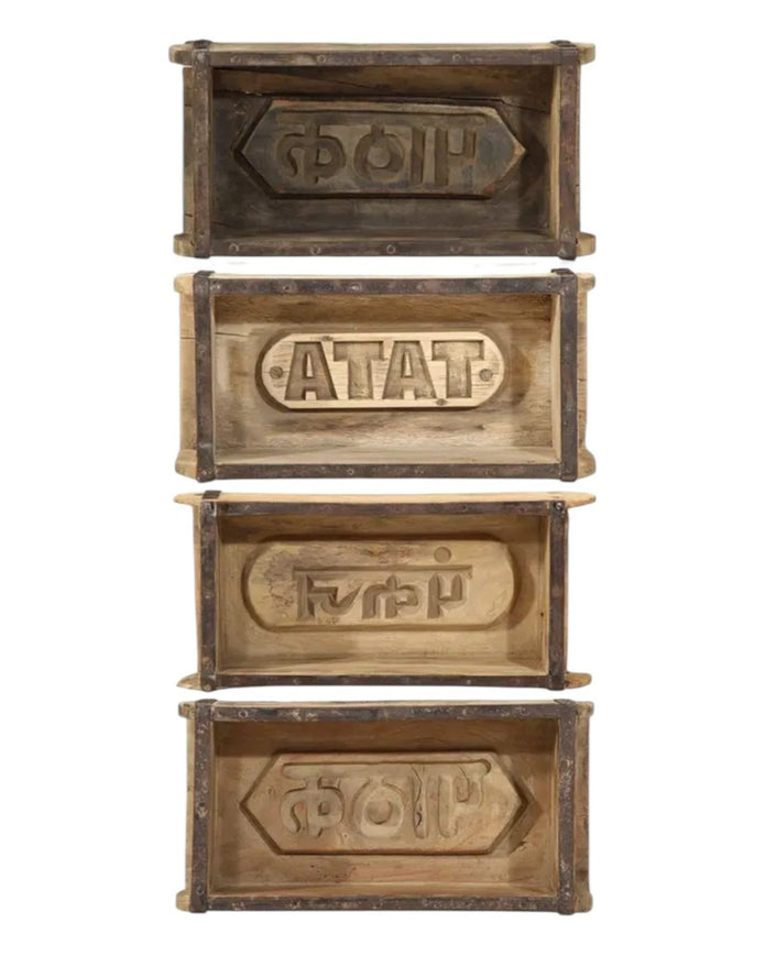 Wooden Patna Single Rustic Rectangle Brick Mould