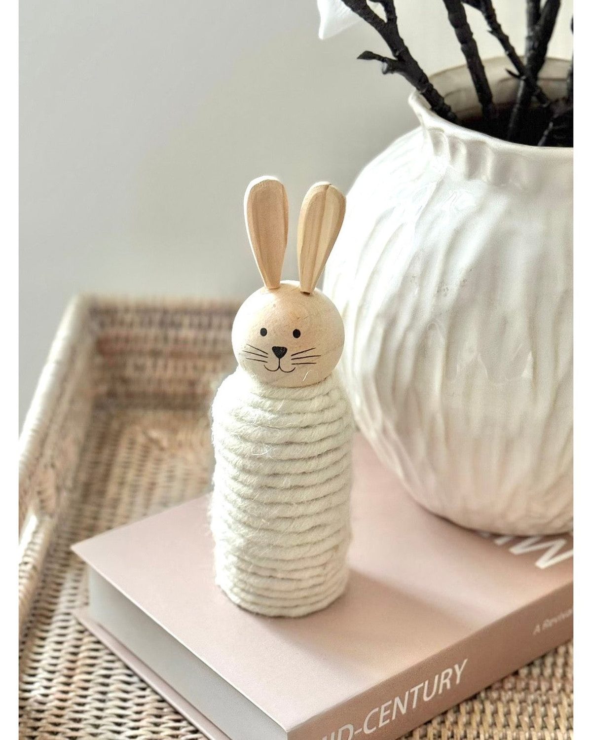 Wooden Rope Bunny Rabbit