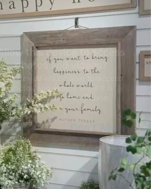 Wooden Rustic Extra Large Framed Sign - If You Want to Bring Happiness - PRE ORDER UP TO SIX WEEK DELIVERY TIME - Posters, Prints, & Visual ArtworkPosters, Prints, & Visual Artwork - Lulu Loves Home
