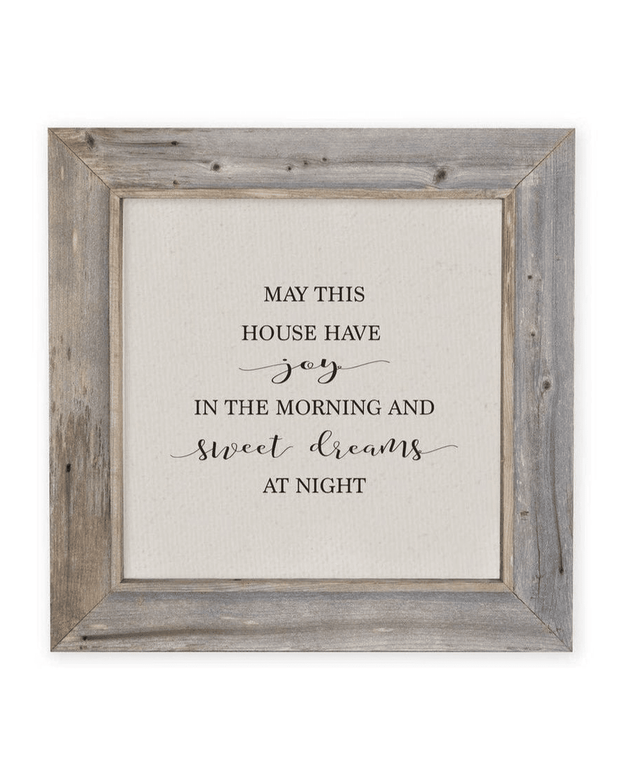 Wooden Rustic Extra Large Framed Sign - May this House Have Sweet Dreams - PRE ORDER SIX WEEK DELIVERY