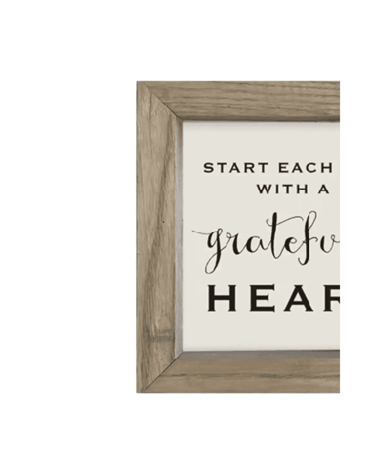 Wooden Rustic Small Framed Sign - Start Each Day With A Grateful Heart - Posters, Prints, & Visual ArtworkPosters, Prints, & Visual Artwork - Lulu Loves Home