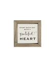 Wooden Rustic Small Framed Sign - Start Each Day With A Grateful Heart - Posters, Prints, & Visual ArtworkPosters, Prints, & Visual Artwork - Lulu Loves Home