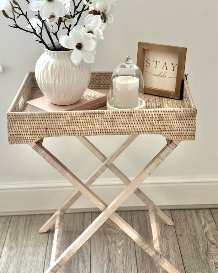 Wooden Rustic Small Framed Sign - Stay Awhile