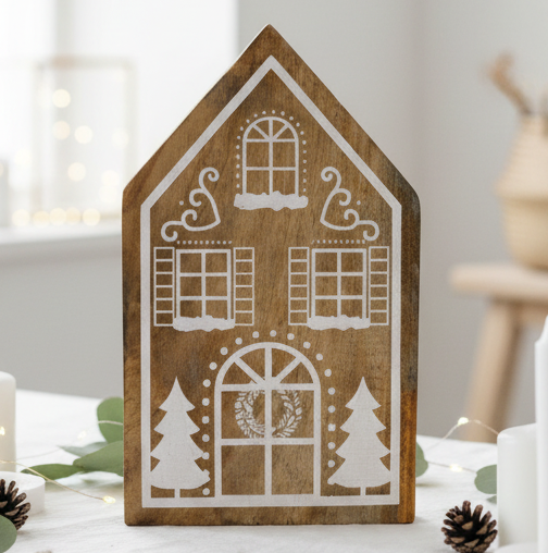 Tall Wooden Dutch Style Christmas House