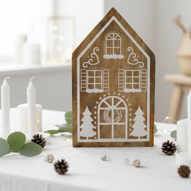 Tall Wooden Dutch Style Christmas House