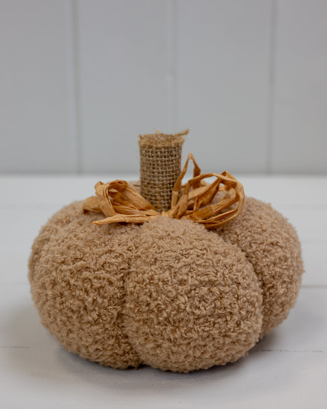 Caramel Brown Fabric Pumpkin