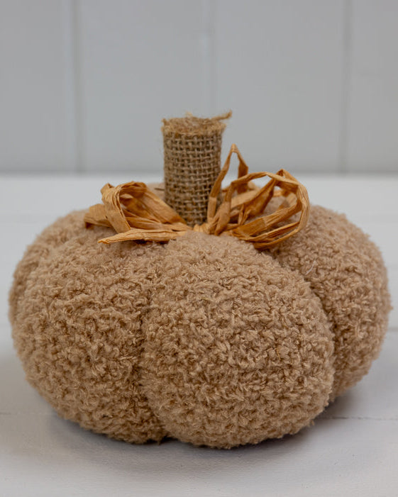 Caramel Brown Fabric Pumpkin