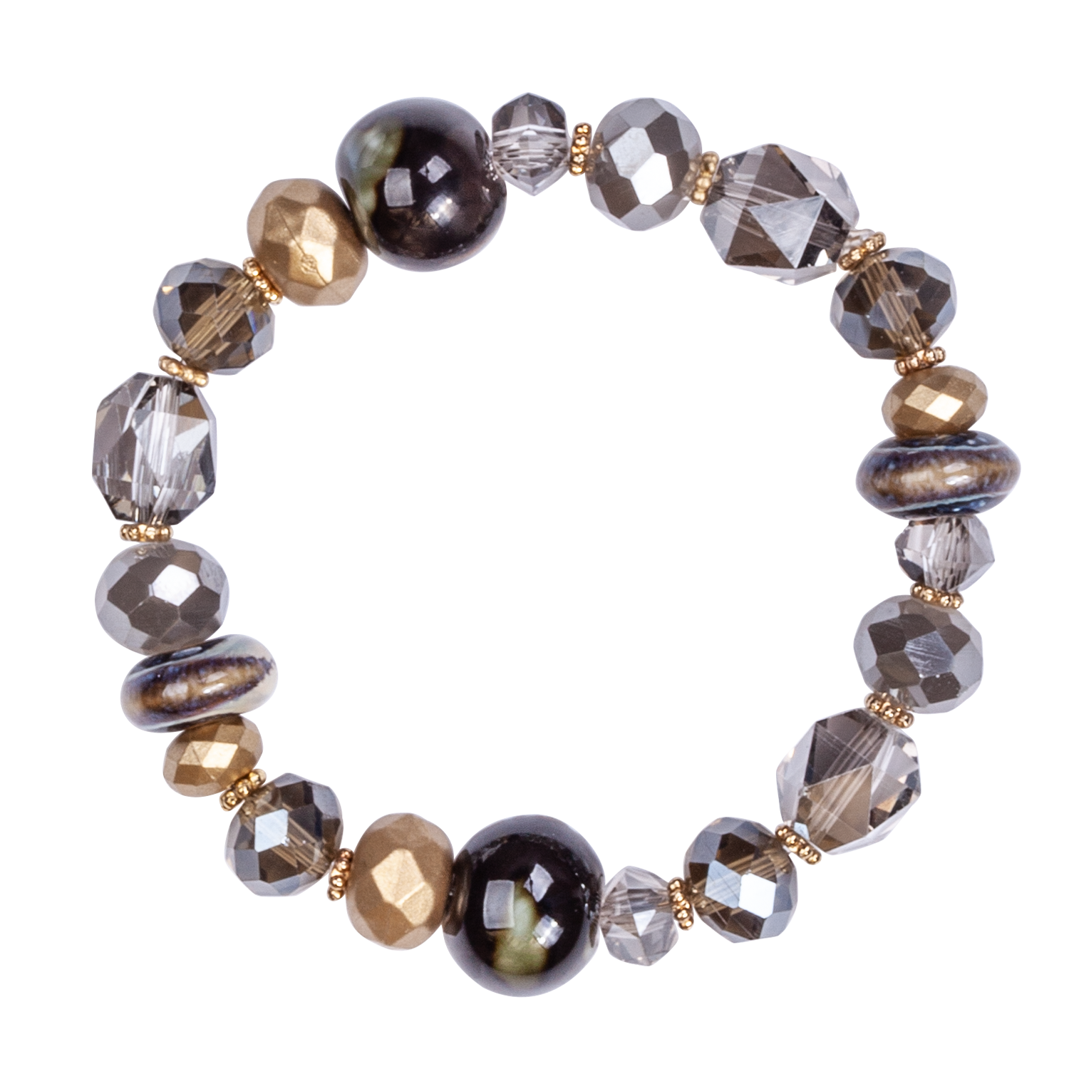 Venus Semi-Precious Stone Crystal Elasticated Bracelet