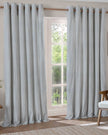 Yard Ocean Blue Striped Blackout Eyelet Curtains
