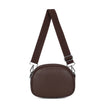 Rounded Crossbody Bag with Pattern Strap