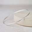 Sterling Silver Geo Circle Bangle Bracelet