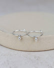 Sterling Silver Charm Hoop Earrings