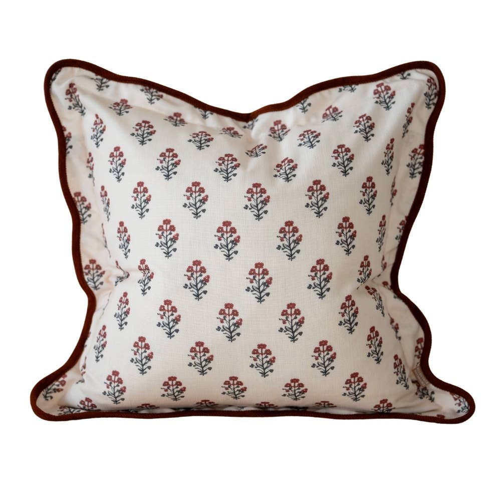 Chloe Burgundy Print Cushion Cover