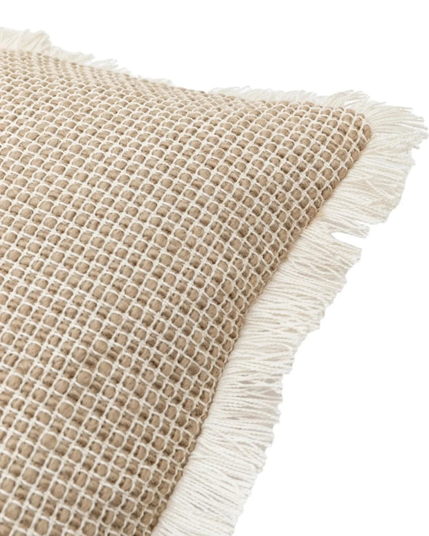 Adeline Natural Beige Woven Cushion Cover 45cm x 45cm - PRE ORDER FOUR WEEK DELIVERY - Lulu Loves Home