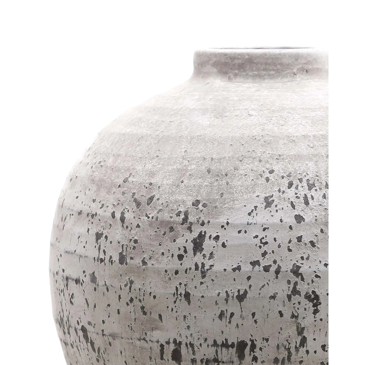 Aegean Tiber Matt Neutral Stone Vase by Hill Interiors, showcasing a matte finish and neutral stone color with a smooth, rounded shape.