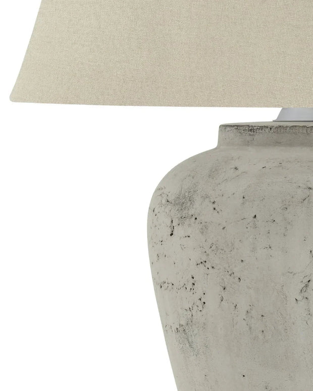 Amesbury Stone Natural Round Lamp - Medium - LightingLighting - Lulu Loves Home