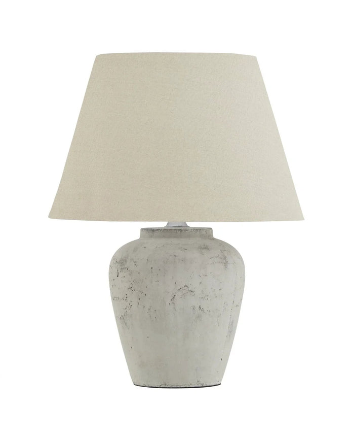 Amesbury Stone Natural Round Lamp - Medium - LightingLighting - Lulu Loves Home