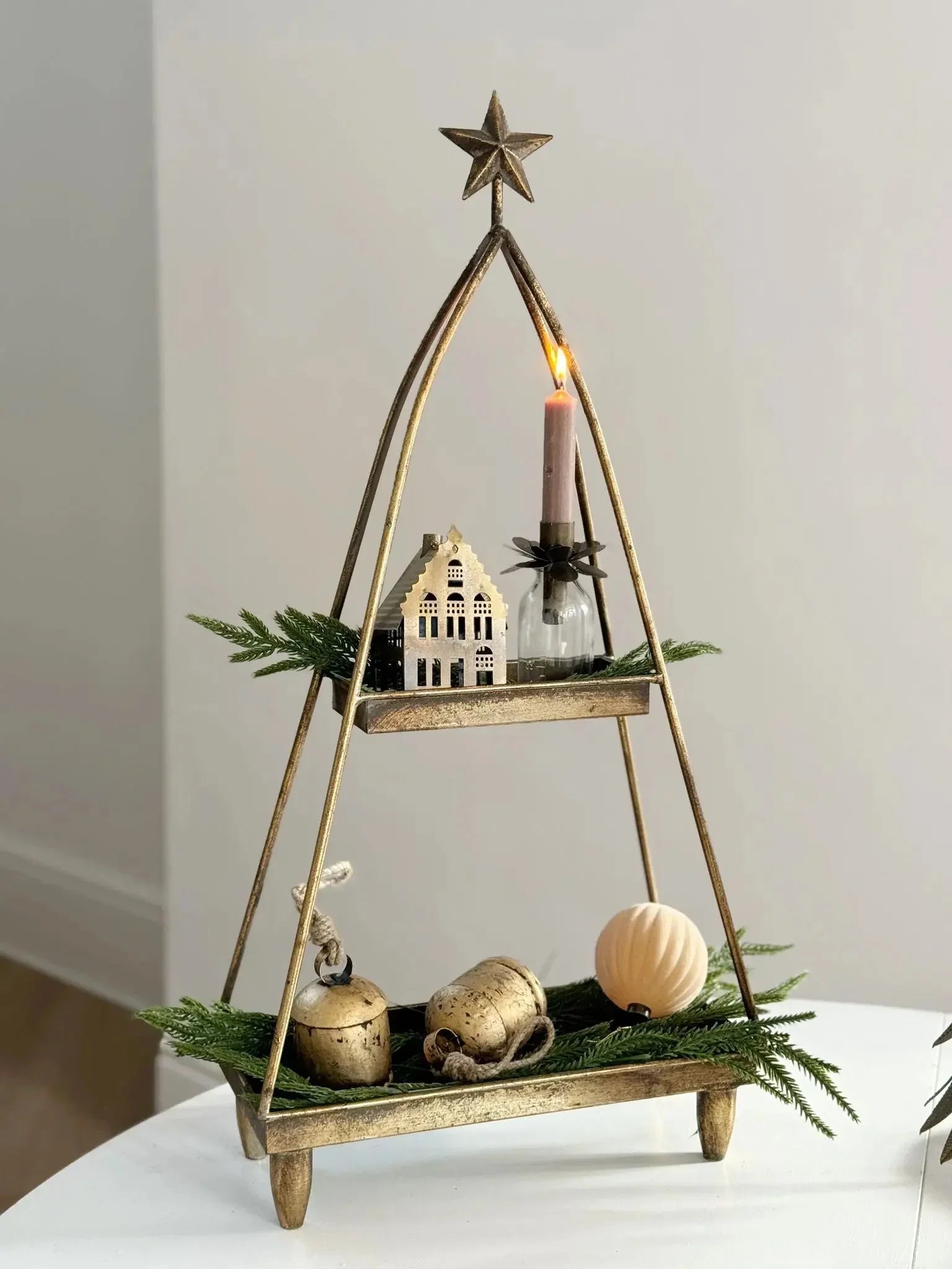 Antique Brass Candle House - Seasonal Decor - ChristmasSeasonal Decor - Christmas - Lulu Loves Home