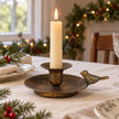 Antique bronze bird chamber stick candle holder by Originals International Ltd