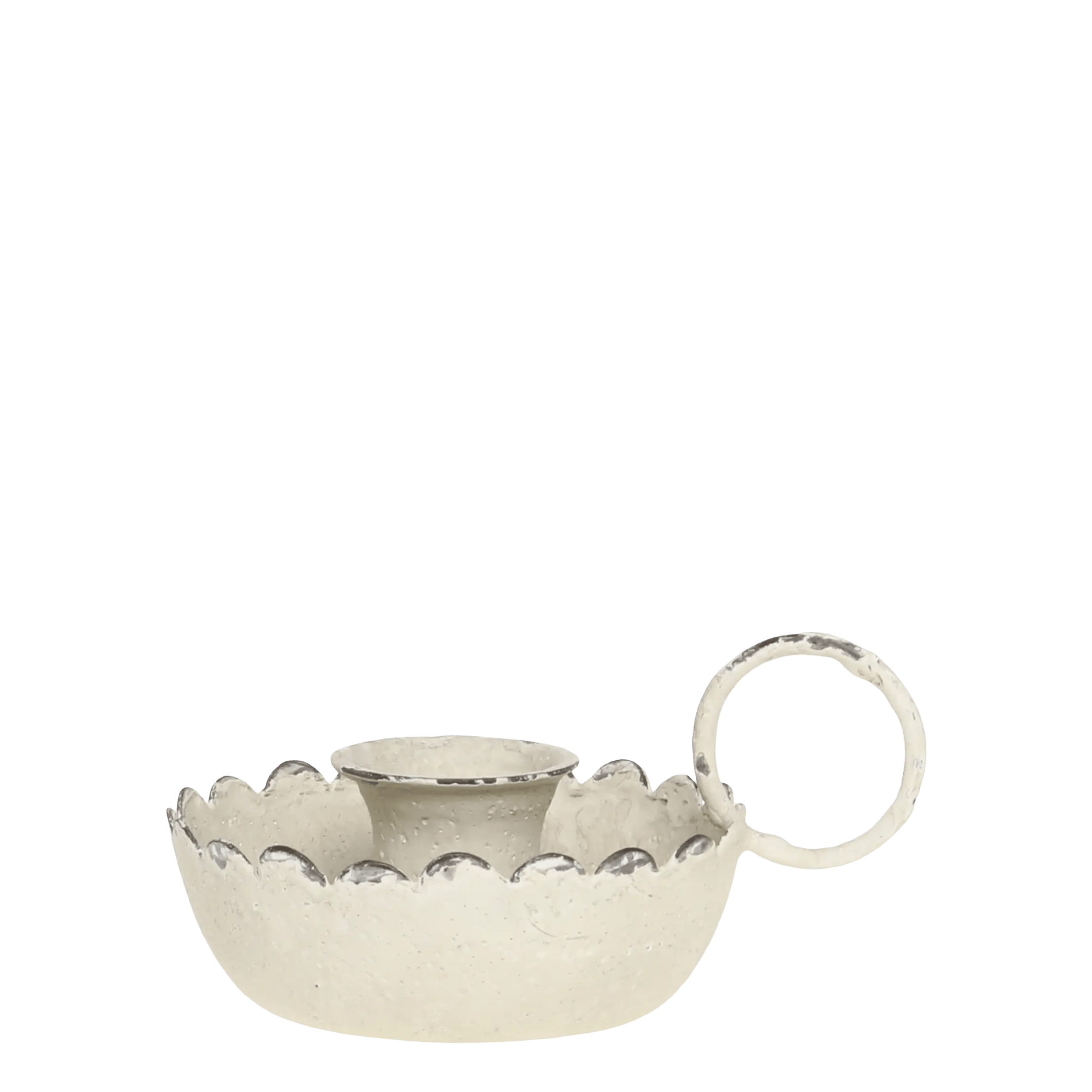 Antique Cream Short Dinner Candle Holder - Home DecorHome Decor - Lulu Loves Home