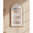 Gold and white arched top photo frame by Widdop & Co, designed for multiple photos, with elegant gold accents and a classic arch shape.