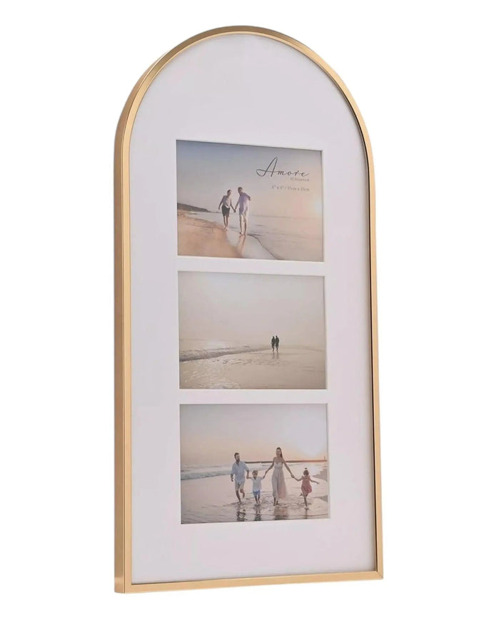 Arched Top Gold And White Photo Frame - Photo FramesPhoto Frames - Lulu Loves Home