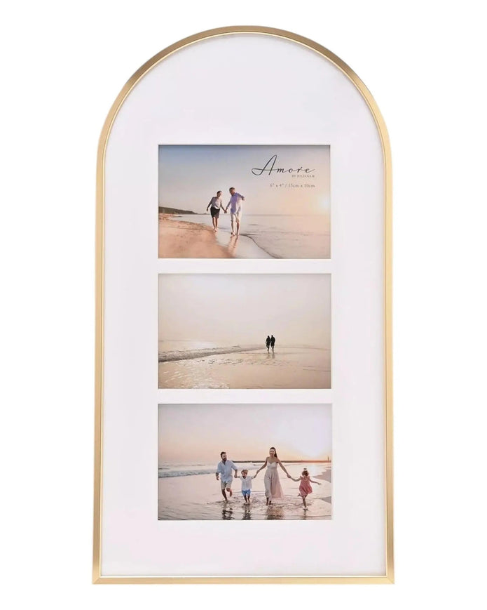 Arched Top Gold And White Photo Frame - Photo FramesPhoto Frames - Lulu Loves Home