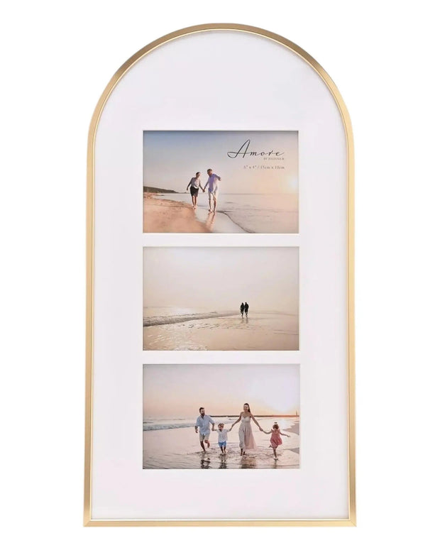 Arched Top Gold And White Photo Frame - Photo FramesPhoto Frames - Lulu Loves Home