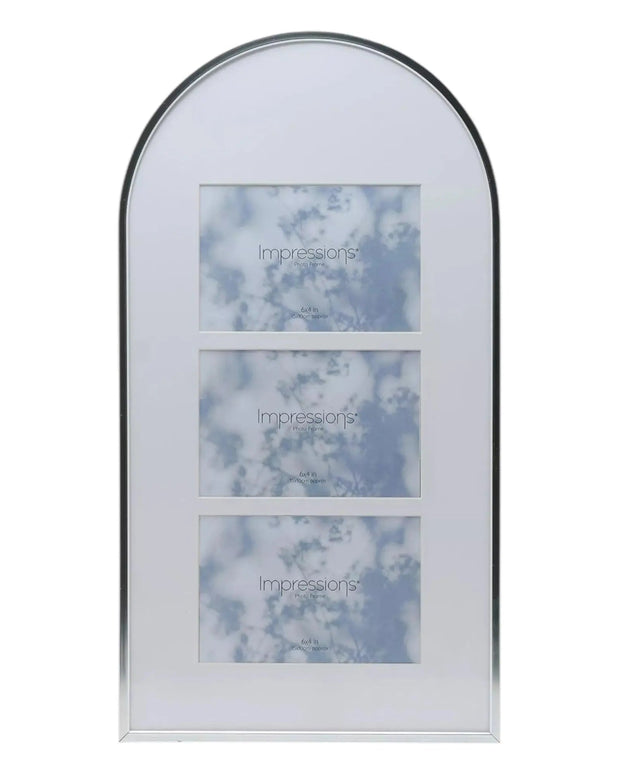 Arched Top Silver And White Photo Frame - Photo FramesPhoto Frames - Lulu Loves Home