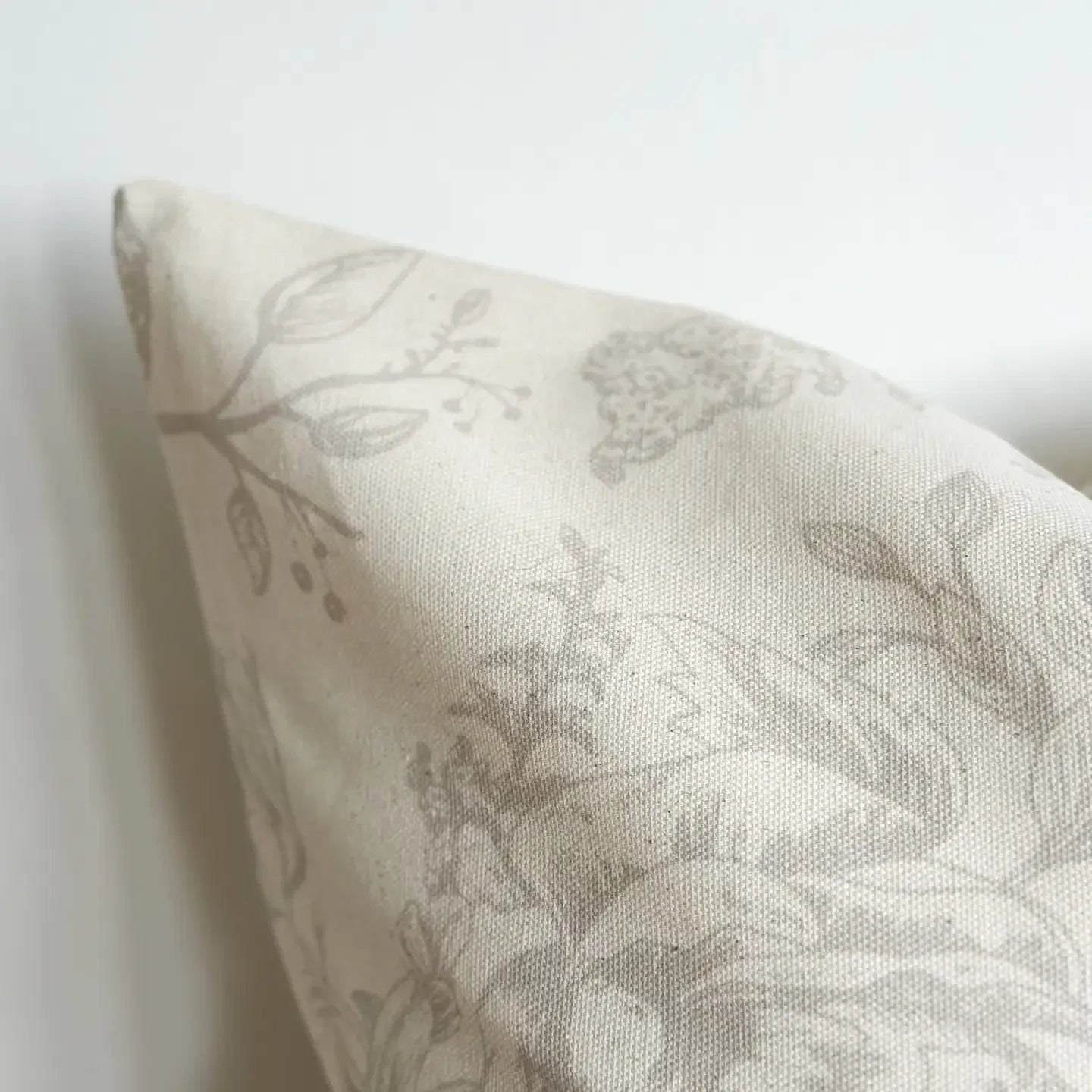 Aria Greige Bird Print Luxury Cotton Cushion Cover - Soft FurnishingsSoft Furnishings - Lulu Loves Home