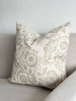 Aria Neutral Beige Country Floral Print Cotton Cushion Cover - Soft FurnishingsSoft Furnishings - Lulu Loves Home